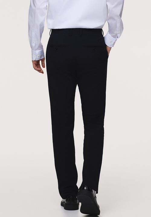H&M - Slim fit tailored trousers - dark blue