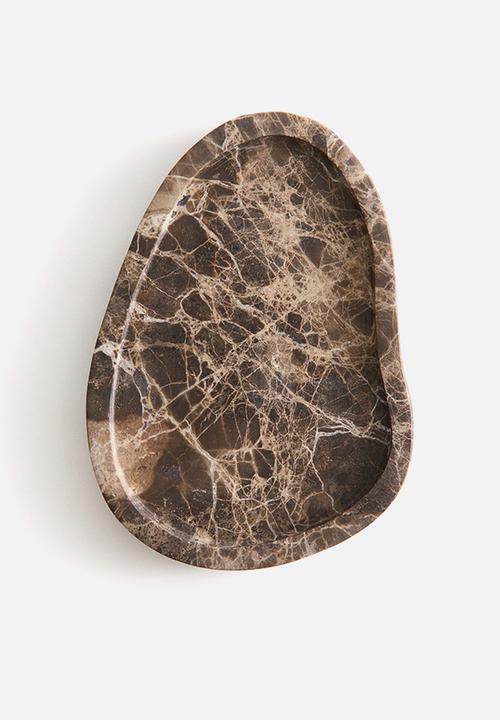 H&M - Small marble tray - dark brown