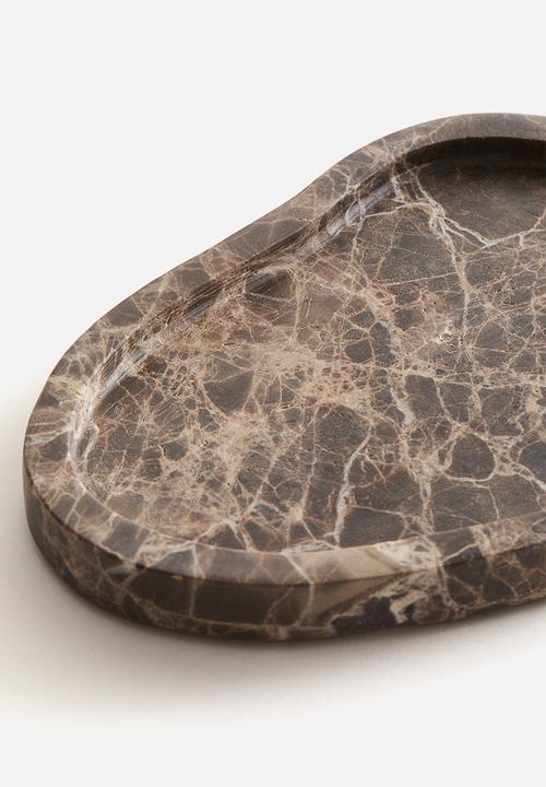 H&M - Small marble tray - dark brown
