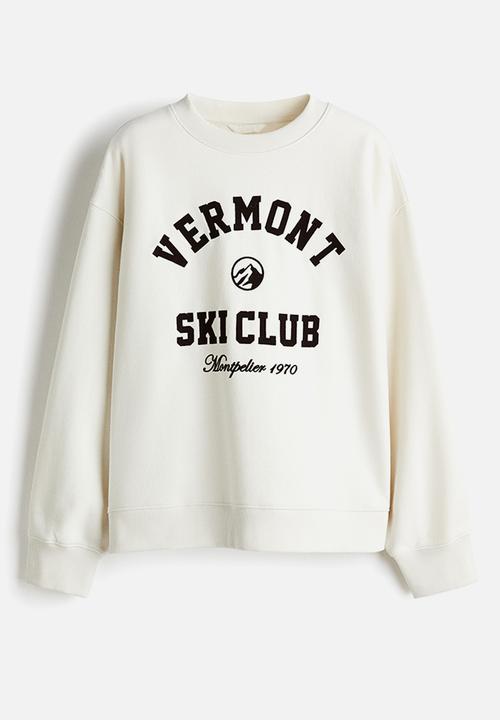 H&M - Text-motif sweatshirt - cream/vermont