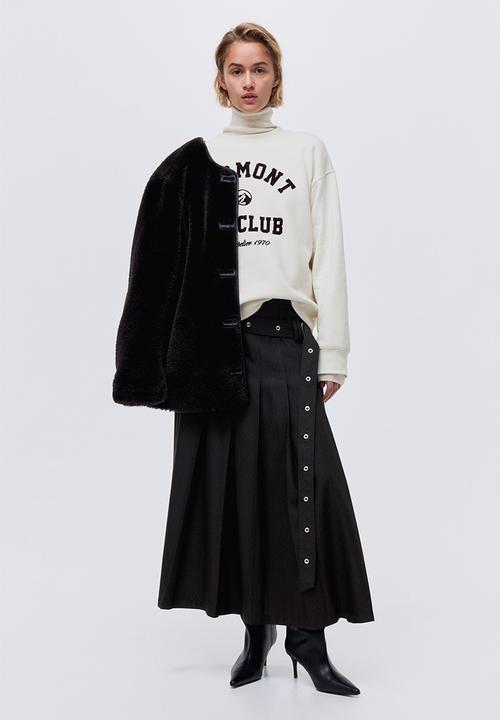H&M - Text-motif sweatshirt - cream/vermont