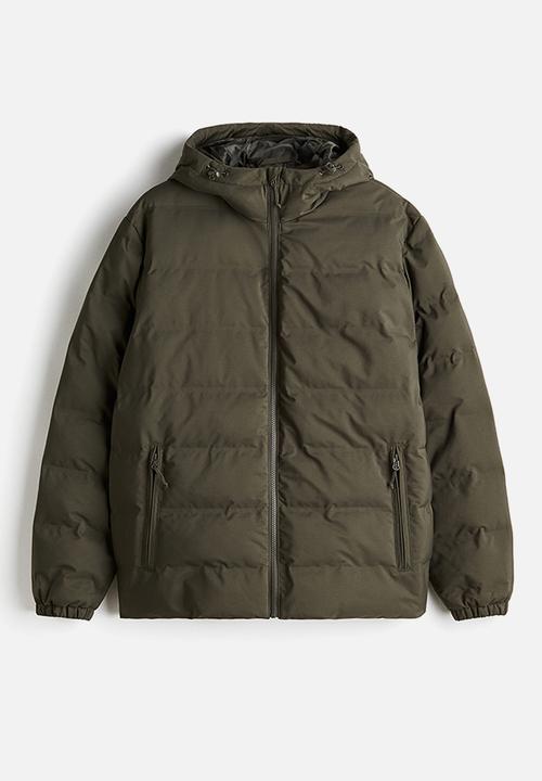 H&M - Regular fit water-repellent puffer jacket - khaki green