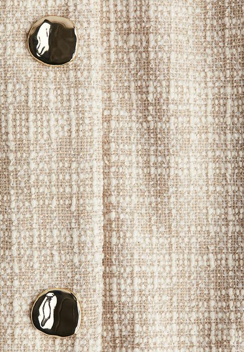 H&M - Textured jersey waistcoat - light beige marl