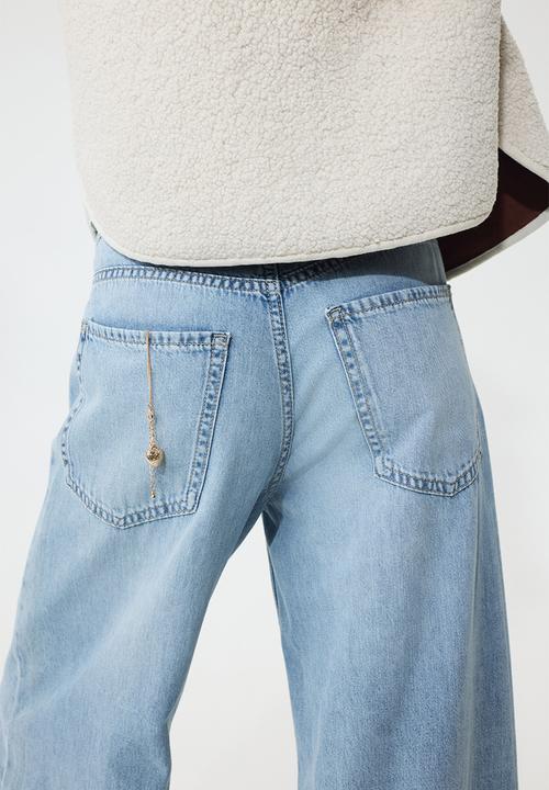 H&M - Wide regular jeans - light denim blue