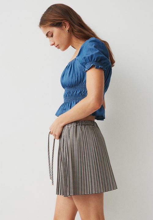 H&M - Smocked blouse - denim blue