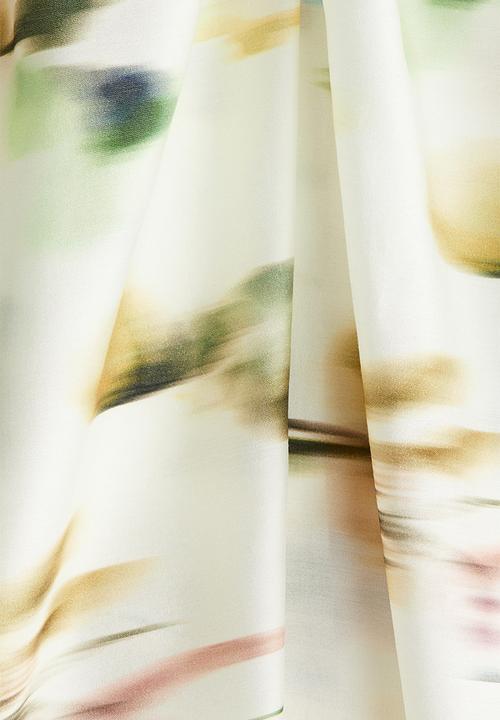 H&M - Tie-neck dress - white/floral