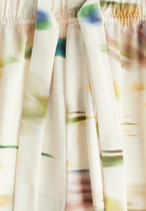 H&M - Wide trousers - cream/patterned