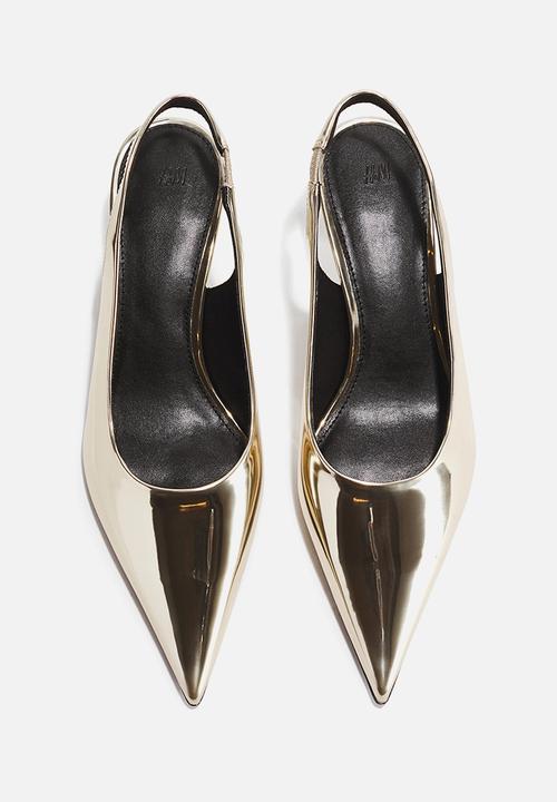 H&M - Pointed slingbacks - gold-coloured
