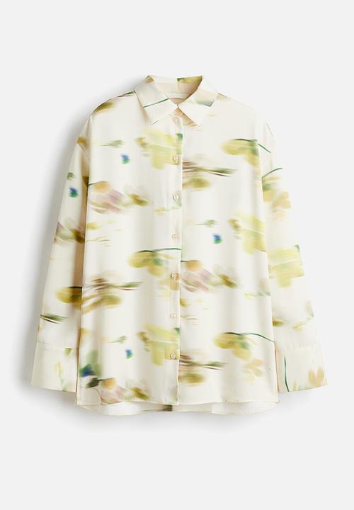 H&M - Loose-fit shirt - cream/patterned