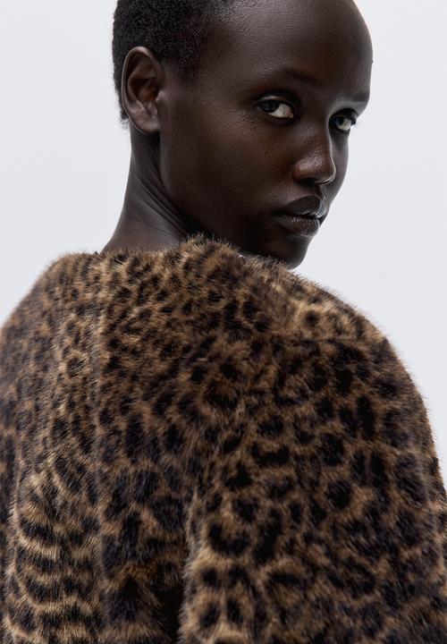 H&M - Jacket - beige/leopard print
