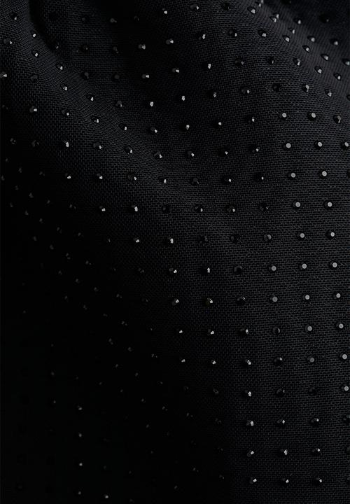 H&M - Embellished mesh dress - black