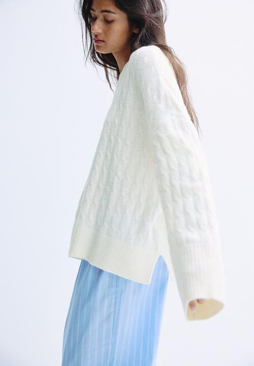 H&M - Cable-knit jumper - white