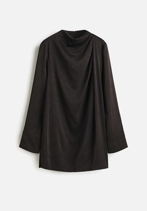 H&M - Draped dress - black