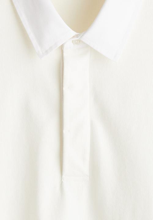 H&M - Loose fit cotton polo shirt - white