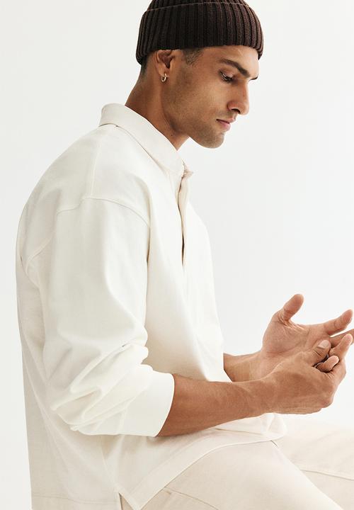 H&M - Loose fit cotton polo shirt - white