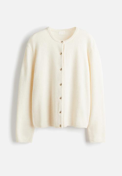 H&M - Fine-knit cardigan - cream