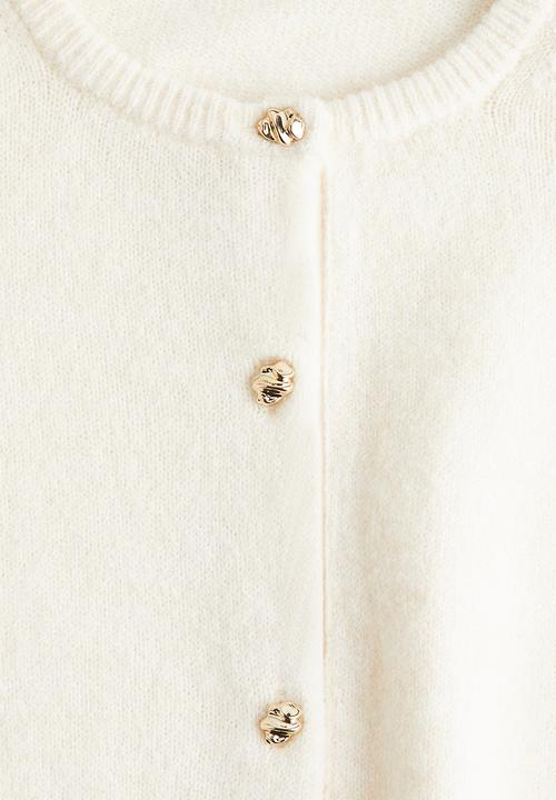 H&M - Fine-knit cardigan - cream
