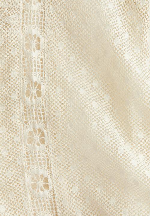 H&M - Plumeti mesh blouse - cream