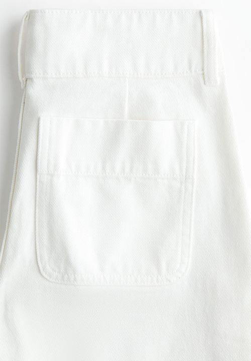 H&M - Wide high jeans - white