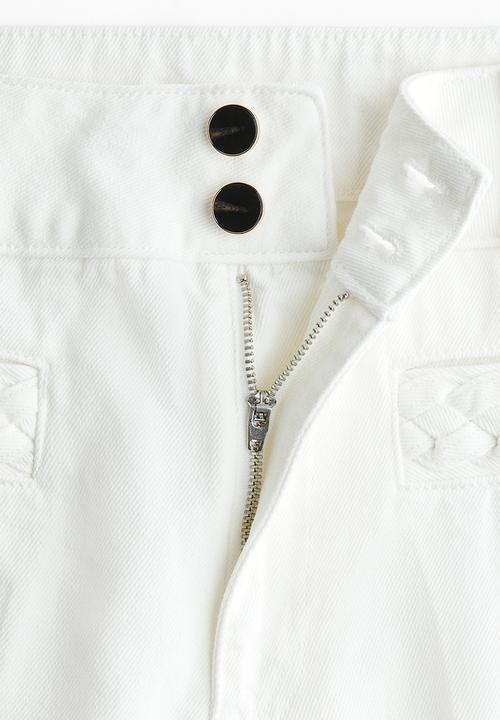 H&M - Wide high jeans - white