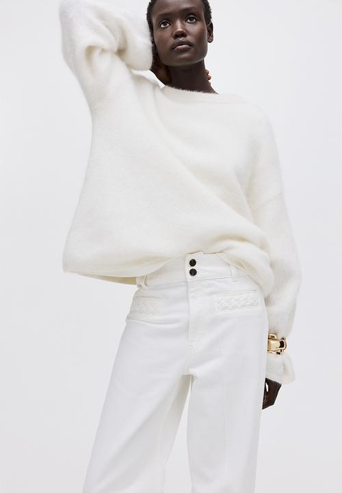 H&M - Wide high jeans - white