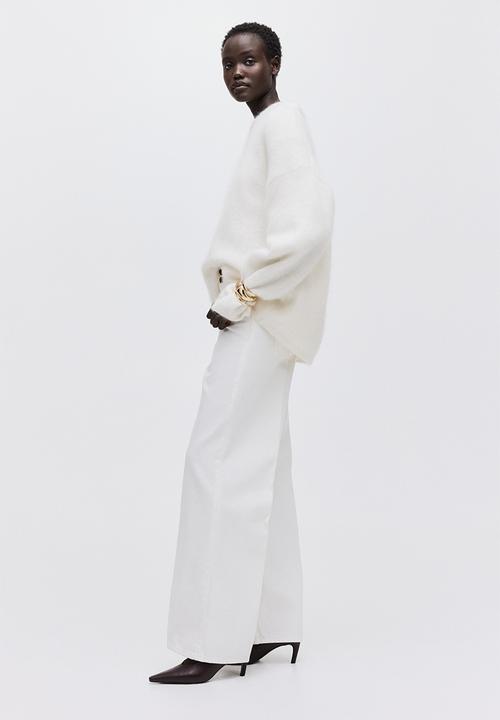 H&M - Wide high jeans - white