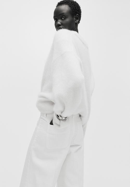 H&M - Wide high jeans - white
