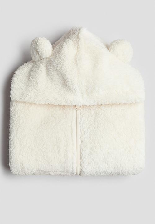 H&M - Teddy zip-through hoodie - cream