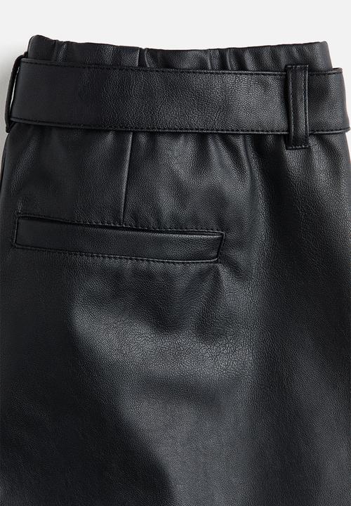 H&M - Belted coated trousers - black