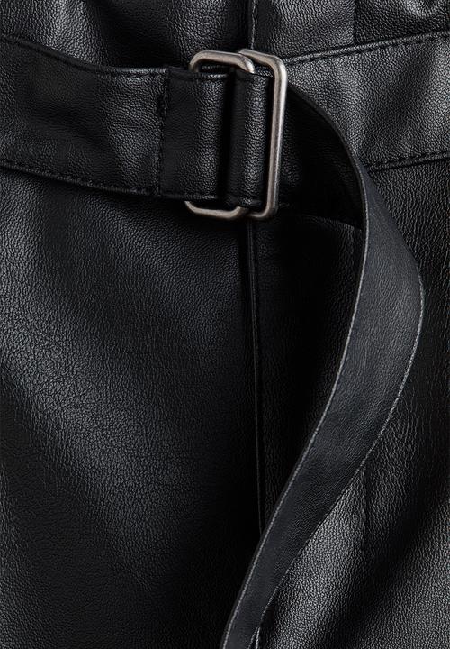 H&M - Belted coated trousers - black
