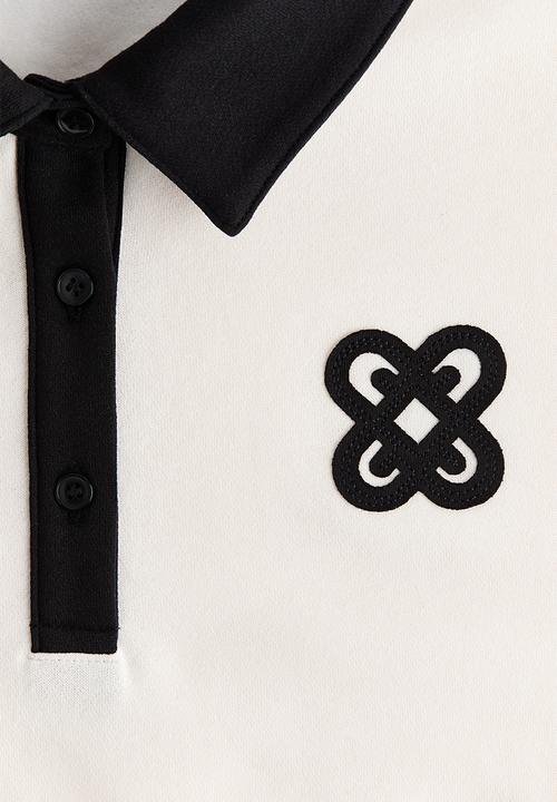 Appliqu?d rugby shirt - cream/black - 1337953002