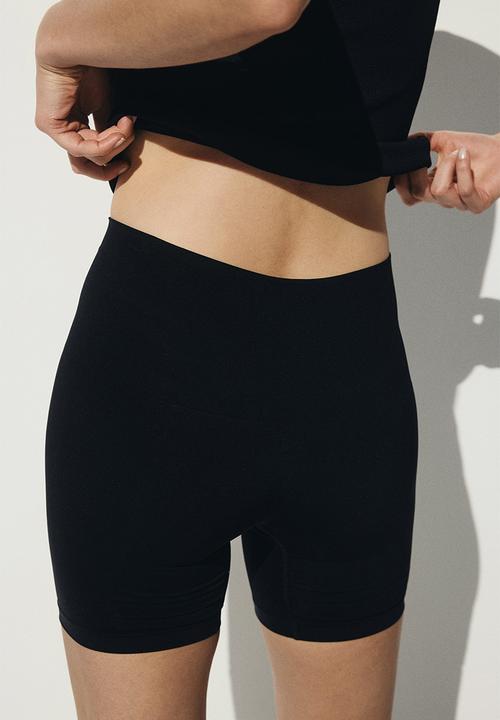 H&M - 2-pack seamless medium shape bikers - black