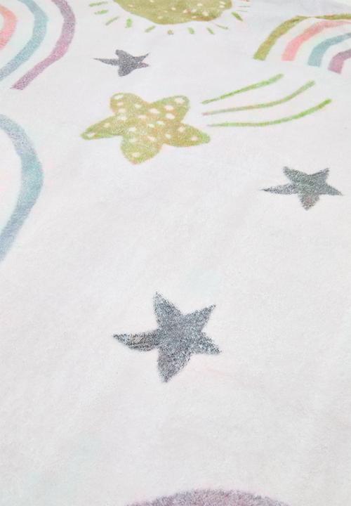 Pop Candy - Rainbows & stars round rug - off white