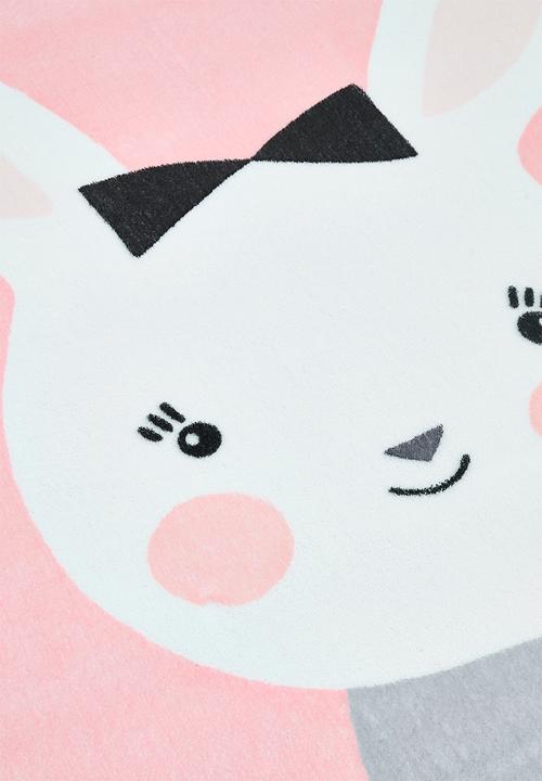 Pop Candy - Pretty bunny round rug - pink