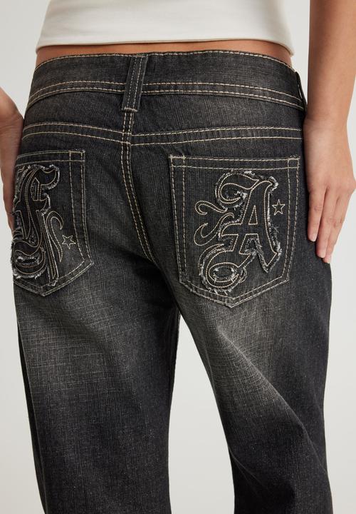 Factorie - Luca Low Rise Bootleg Jean - Black Amex