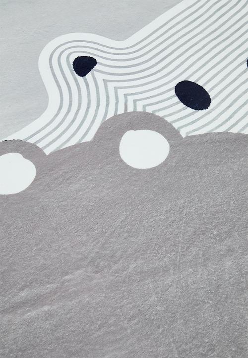Pop Candy - Hippo round rug 140cm - grey
