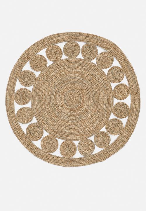 Pop Candy - Woven straw mat - neutral