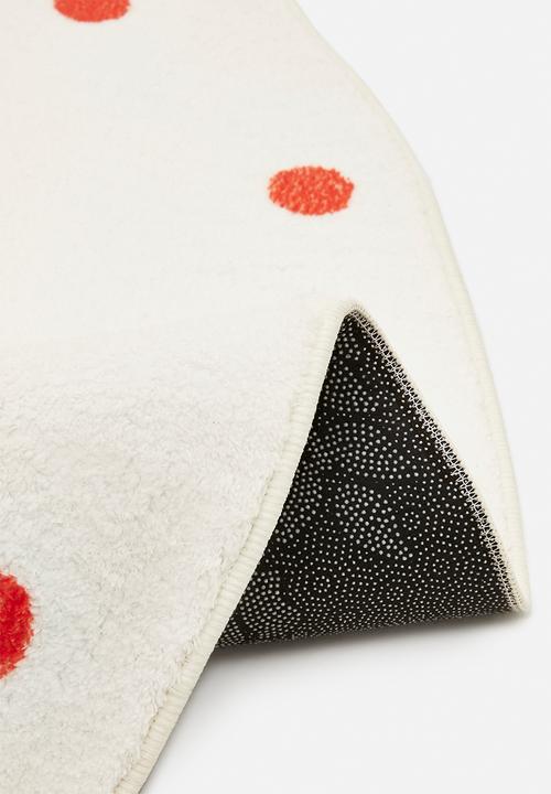 Pop Candy - Rainbow & star round rug 160cm - off white