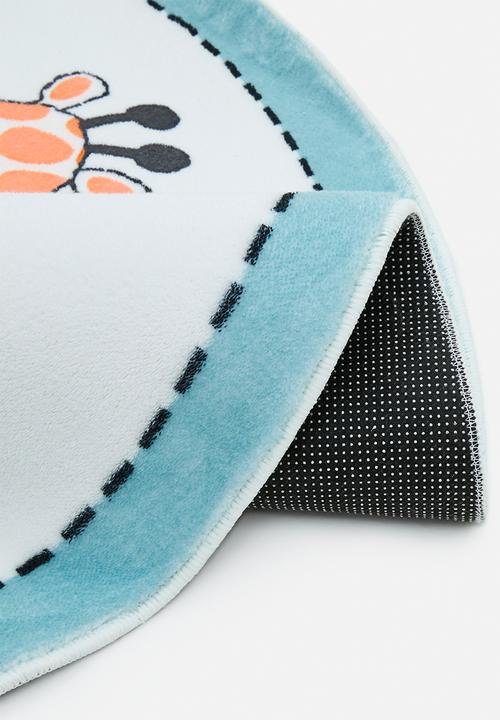 Pop Candy - Safari animals round rug 140cm - off white