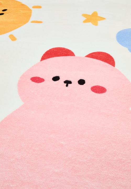 Pop Candy - Printed circular plush rug - off white/multi