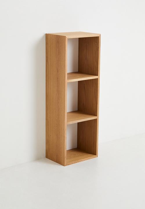 Cube Three Section Shelf - Natural
