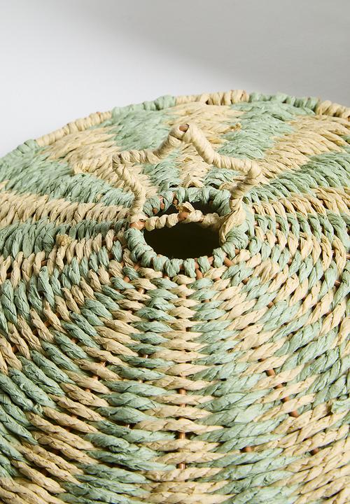 Pop Candy - Straw basket - green/natural