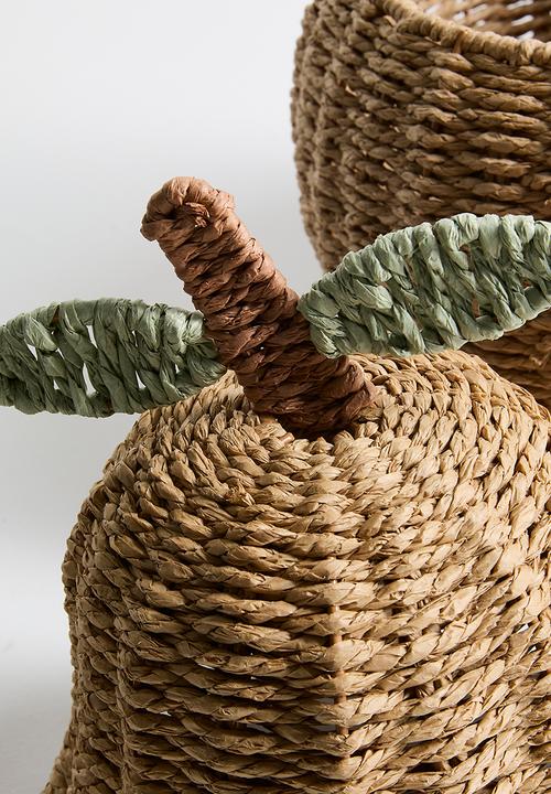 Pop Candy - Pear-shaped straw basket - natural