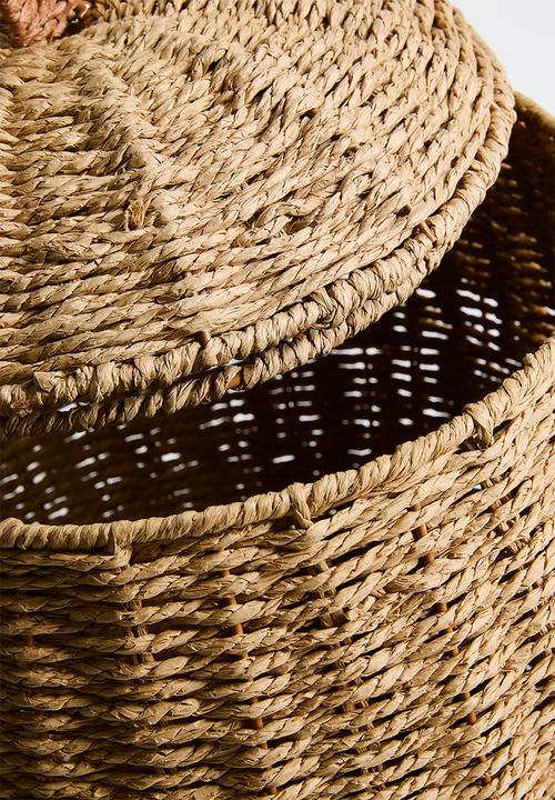 Pop Candy - Apple-shaped straw basket - natural