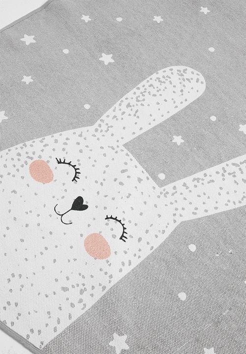 H&S - Round Cotton Rug Bunny - Grey
