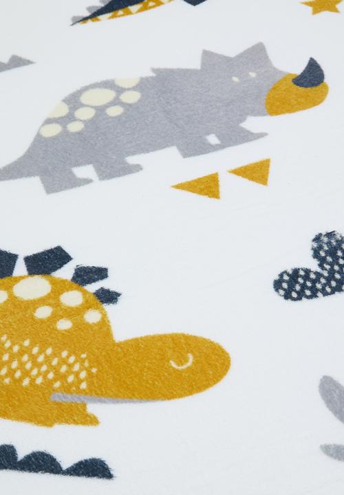 Pop Candy - Dino multi rug - white/mustard/multi