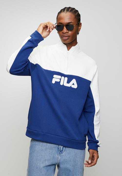 FILA - Wilder 3/4 Zip Sweater - Sodalite Blue/ White Down
