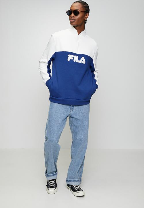 FILA - Wilder 3/4 Zip Sweater - Sodalite Blue/ White Down