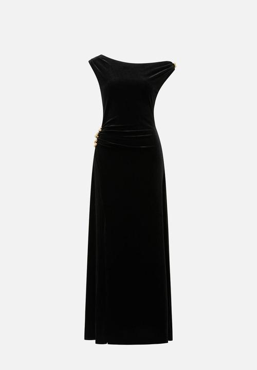 Forever New - Winslet off shoulder velvet dress in black