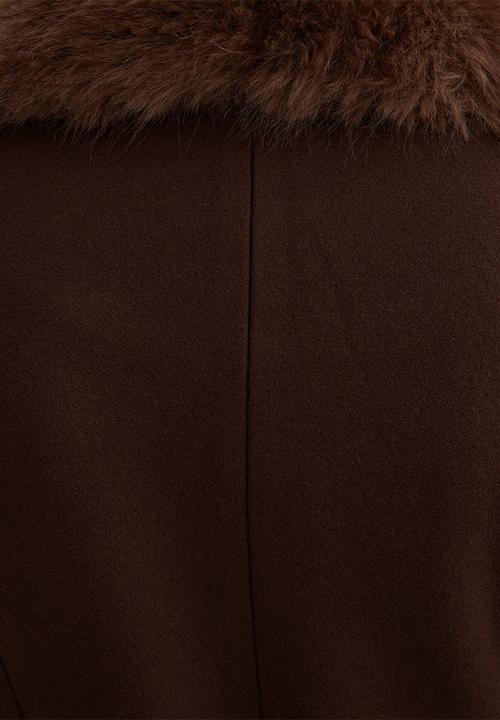 Forever New - Shelby Faux Fur Collar Coat in Chocolate